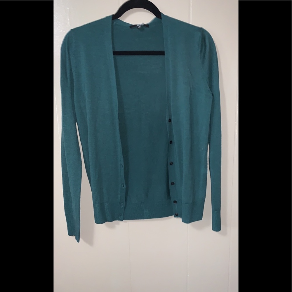 Green Button up coverup